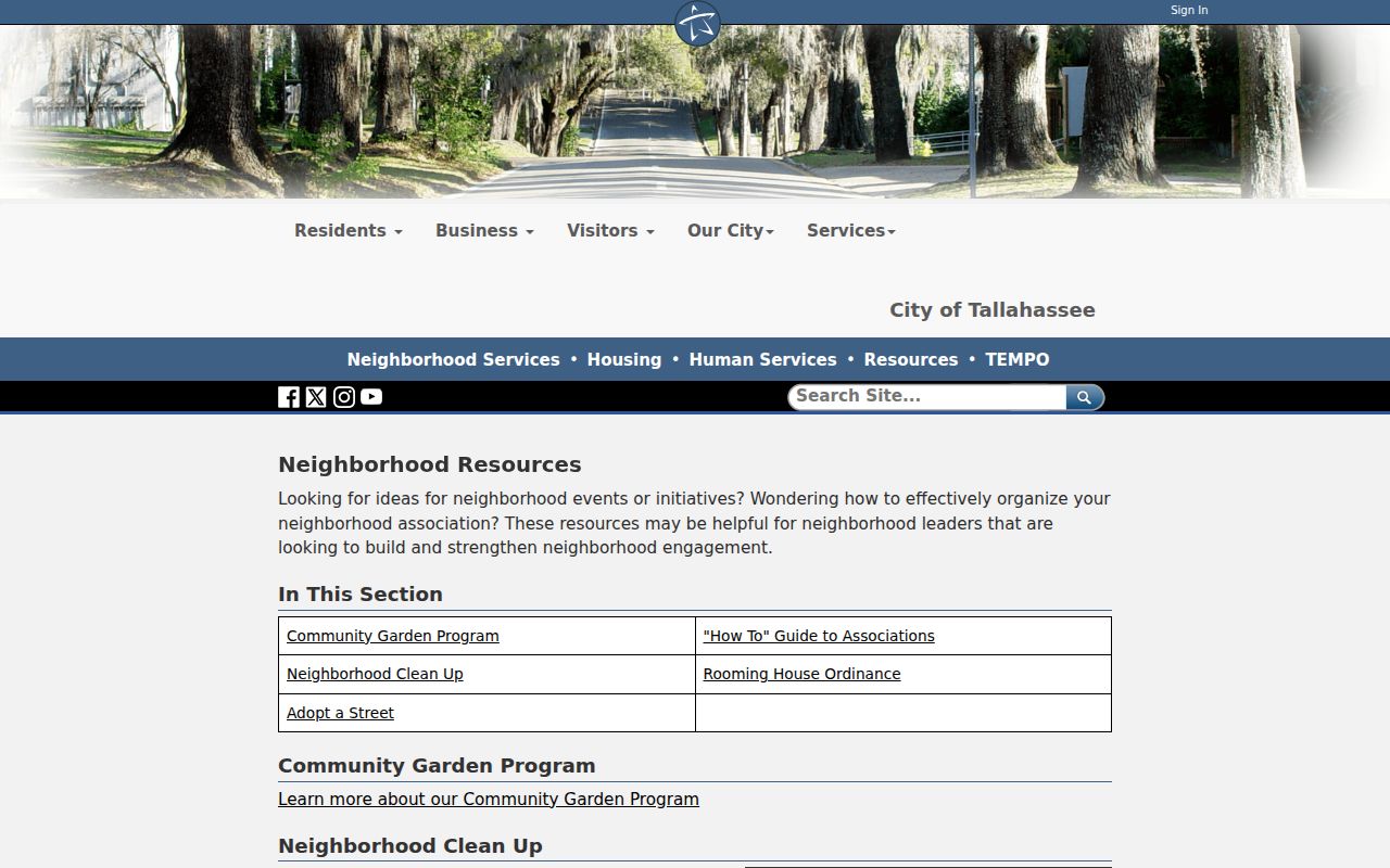 Leon County neighbors Tallahassee neighborhood resources