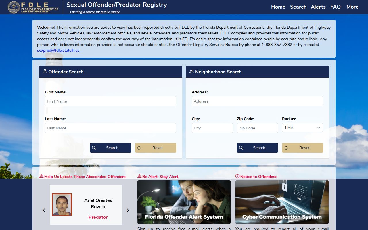 Leon County resident lookup FDLE registry search