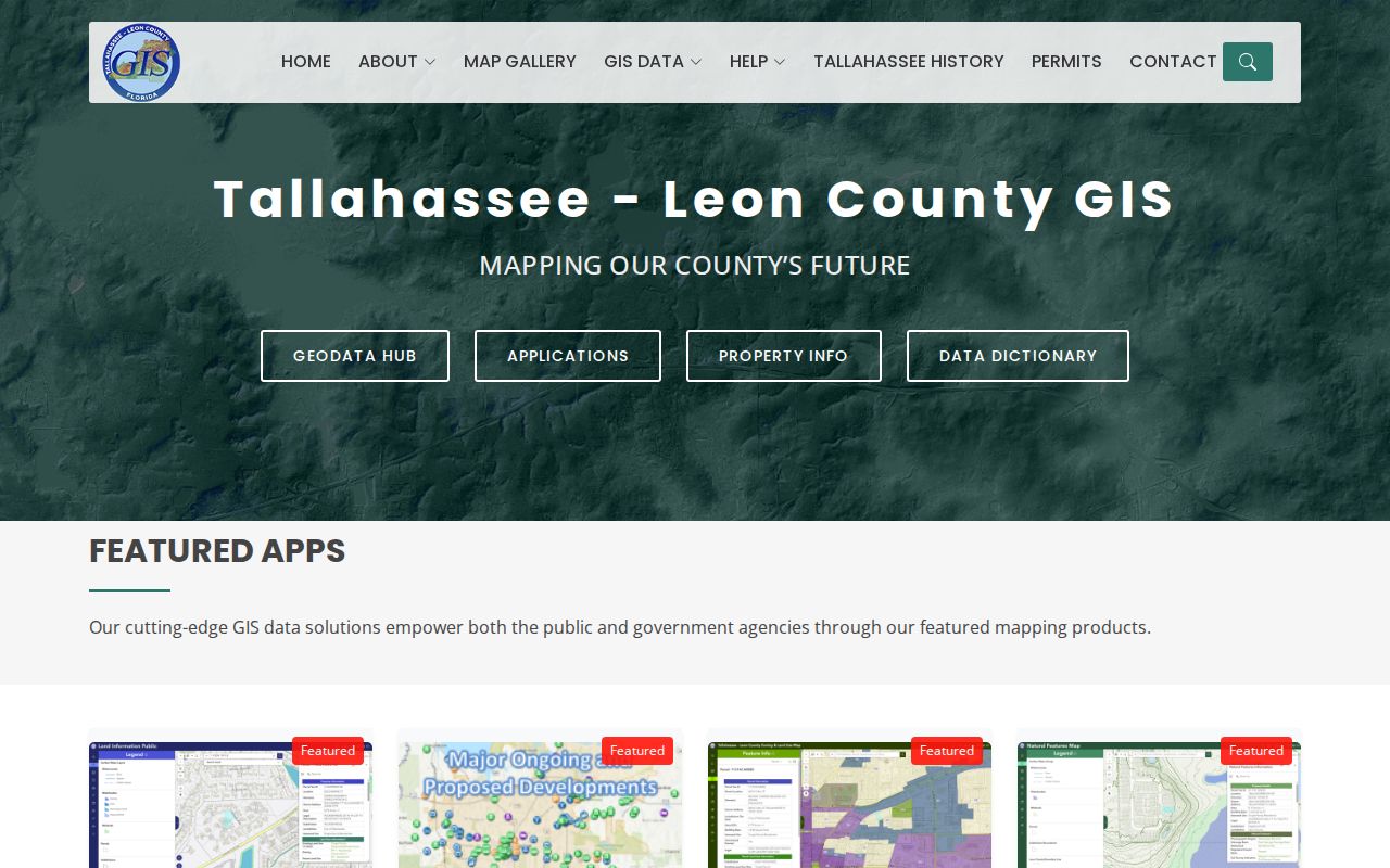 Leon County street directory land information parcel map